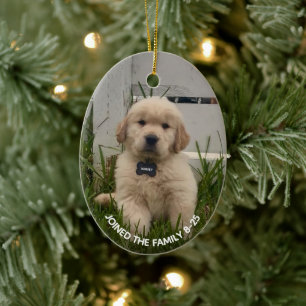 My Dog Photo Christmas Ceramic Ornament