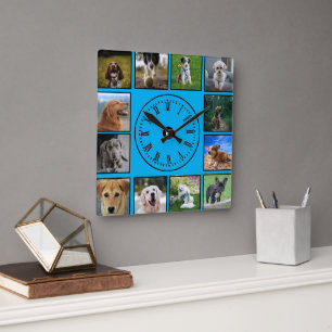 My dog photos on wall clock