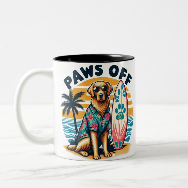  My Dog Thinks I’m Cool Funny Two-Tone Coffee Mug (Left)