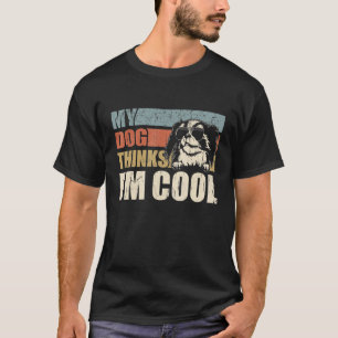 My Dog Thinks I'm Cool Japanese Chin   Retro Dad M T-Shirt