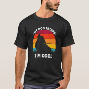 My Dog Thinks I'm Cool Retro for Dog Lovers Premiu T-Shirt