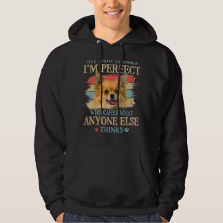 My Dog Thinks I'm Perfect Chihuahua Dog Retro Styl Hoodie