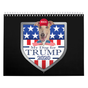 My Dog Trump 2020 Greyhound Wearing Glasses Calendar