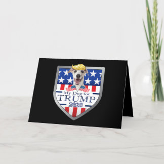My Dog Trump 2020 Greyhound Wearing Glasses Holiday Card