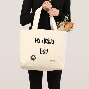 My Doggy Bag, large Large Tote Bag