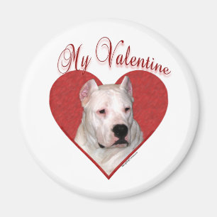 My Dogo Argentino Valentine Magnet