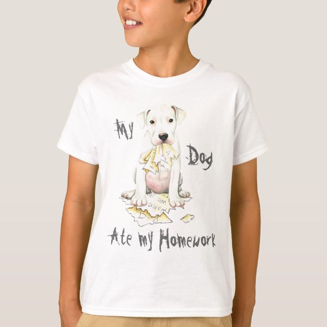 My Dogo Ate My Homework T-Shirt (Front)