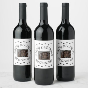 My Dog's Birthday Wine Label