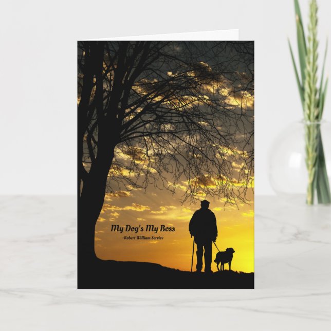 My Dog's My Boss Poem Card (Front)