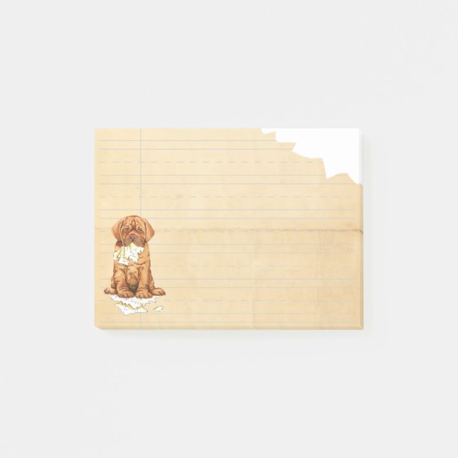 My Dogue de Bordeaux Ate My Homework Post-it Notes (Front)