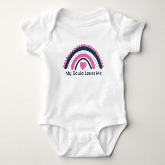 "My Doula Loves Me" Boho Rainbow Baby Bodysuit