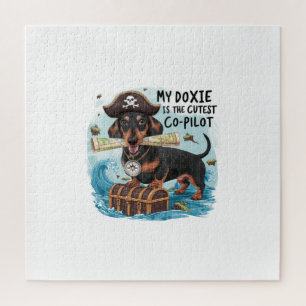My Doxie Is The Cutest Co-Pilot Jigsaw Puzzle