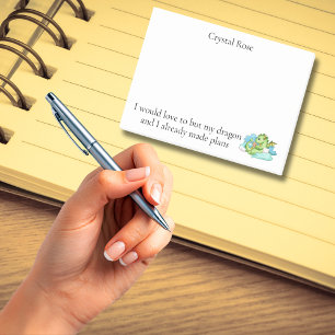 My dragon and I have made plans  Post-it Notes