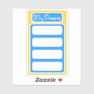 My dreams planner sticker scrapbook modern Ukraine