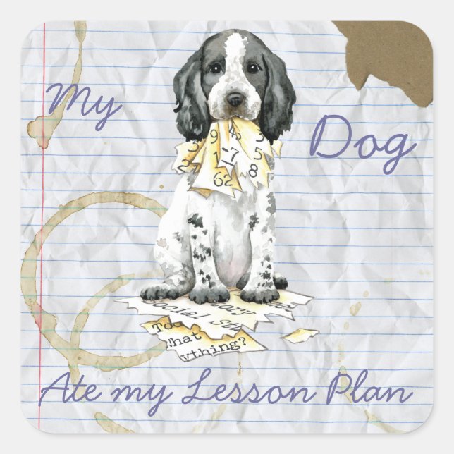 My English Cocke Ate My Lesson Plan Square Sticker (Front)