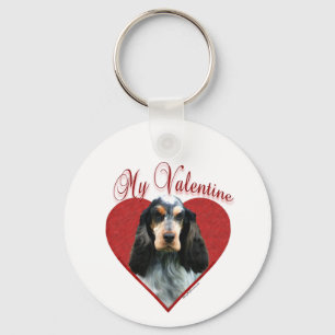 My English Cocker Spaniel Valentine Keychain