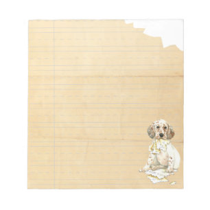 My English Setter Ate My Homework Notepad