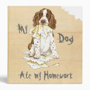 My English Springer Spaniel Ate My Homework Binder