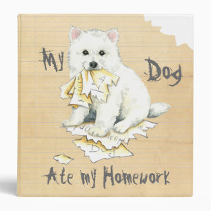 My Eskie Ate My Homework Binder