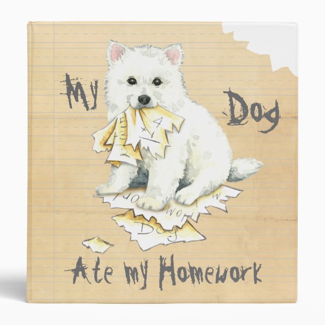 My Eskie Ate My Homework Binder (Front)