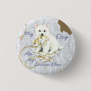 My Eskie Ate My Lesson Plan 1 Inch Round Button