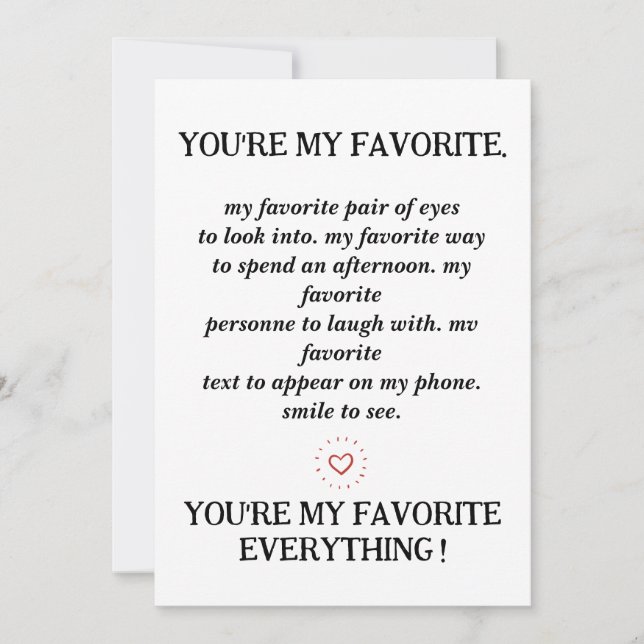  My Everything: A Heartfelt Card for All Occasions (Front)