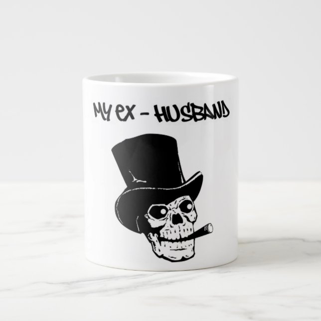 "MY EX-HUSBAND" SKULLHEAD LARGE COFFEE MUG (Front)