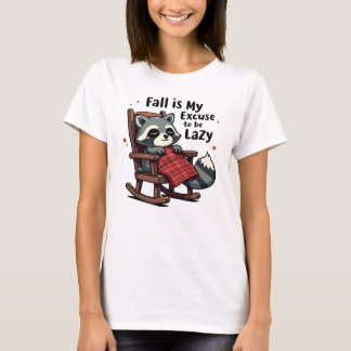 My Excuse to Be Lazy - Raccoon in Rocking Chair T-Shirt