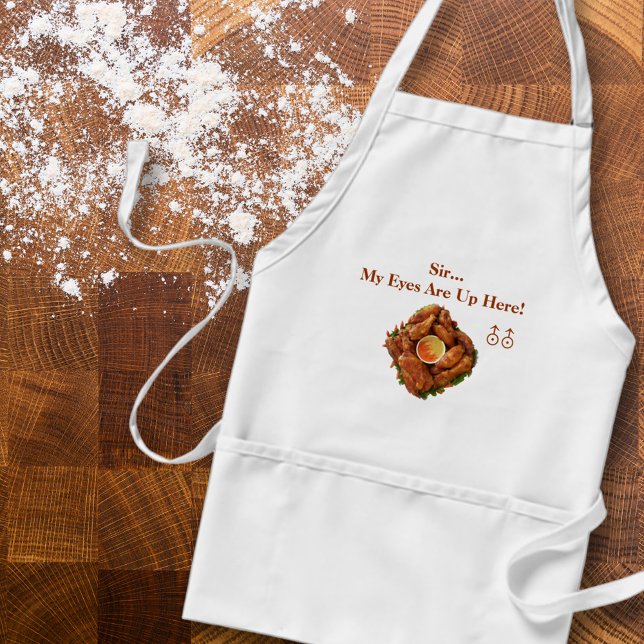 My Eyes Are Up Here! Apron (Creator Uploaded)