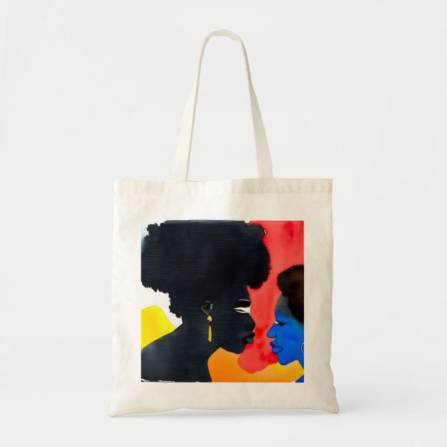 My Face In Black Tote Bag (Front)