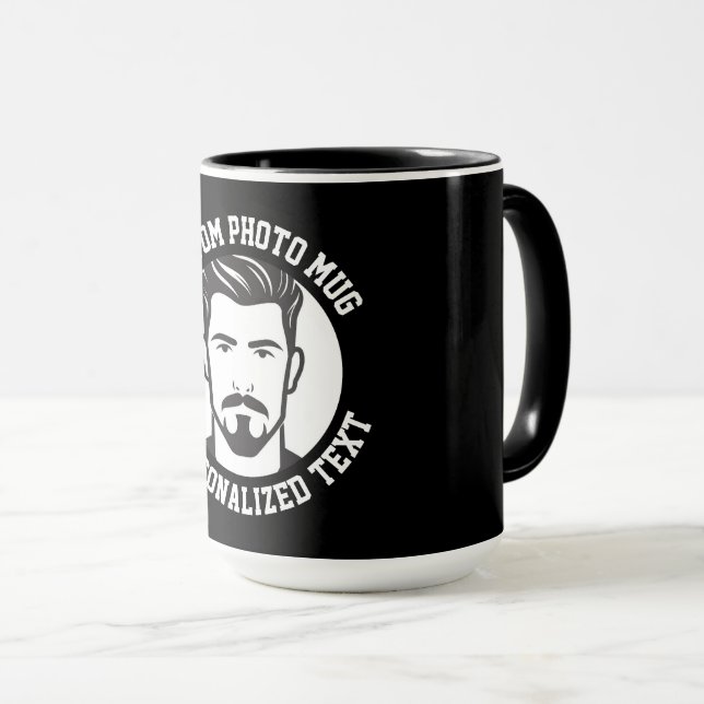 My Face on a BLACK Custom Combo Mug (Front Right)