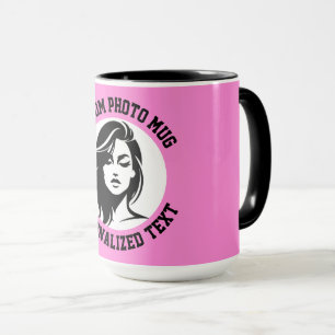 My Face on a CARNATION PINK Custom Combo Mug