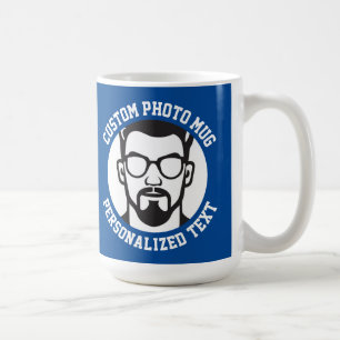My Face on a CHELSEA BLUE Large Custom Mug