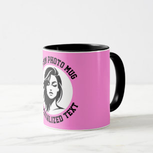 My Face on a Custom Combo Mug CARNATION PINK