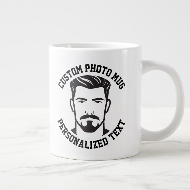 My Face on a Custom Giant Mug COLLEGE Text (Right)