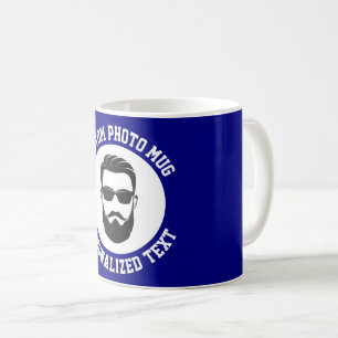 My Face on a Custom Mug NAVY BLUE