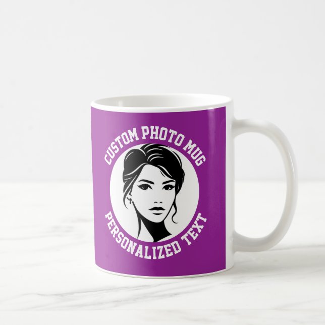 My Face on a Custom Mug PLUM PURPLE (Droite)