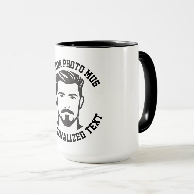 My Face on a Large Custom Combo Mug (Front Right)