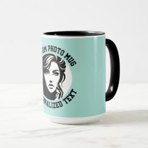 My Face on a TURQUOISE Large Custom Combo Mug