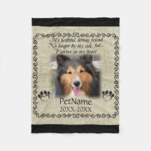 My Faithful Friend Pet Sympathy Custom Burlap