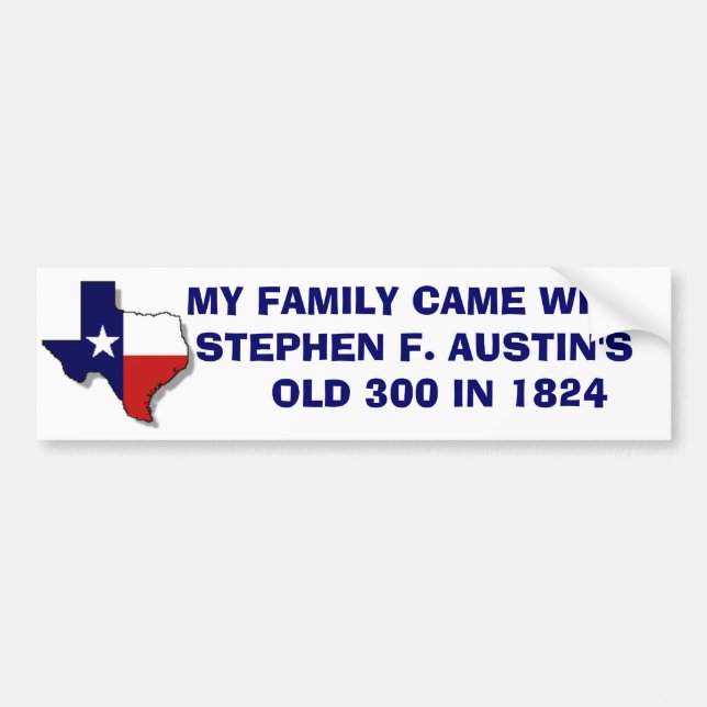 MY FAMILY CAME WITH SFA BUMPER STICKER (Front)