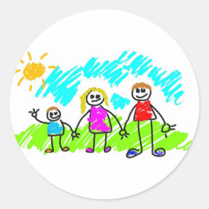 My Family Classic Round Sticker