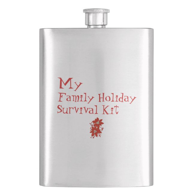 My Family Holiday Survival Kit Hip Flask (Front)
