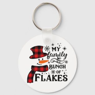 My Family is a Bunch of Flakes Snowflake  Keychain