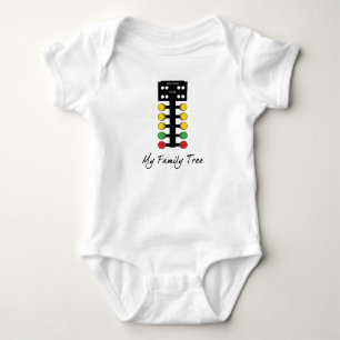 My Family Tree - Drag Racing Christmas Tree Baby Bodysuit