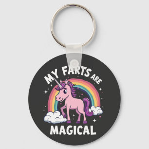 My Farts Are Magical Funny Unicorn Rainbow  Keychain