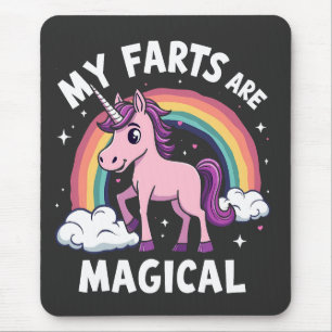 My Farts Are Magical Funny Unicorn Rainbow Mouse Pad