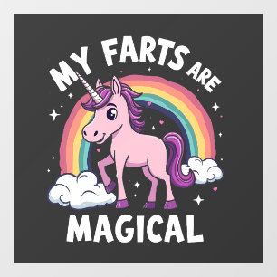 My Farts Are Magical Funny Unicorn Rainbow  Window Cling