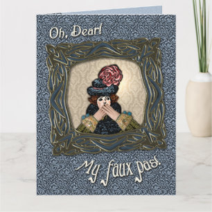 My Faux Pas - Just Saying I am Sorry - Personalize Card