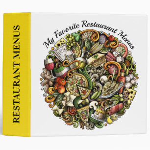 My Fav Restaurant Menus Binder - See Back